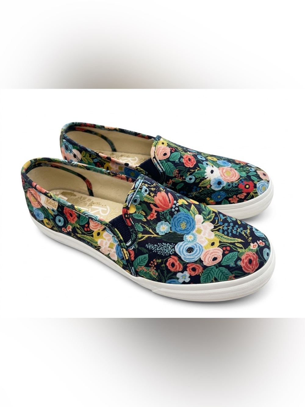 Keds x Rifle Paper Co. Floral Slip-On Sneakers Women‘s size 8.5W